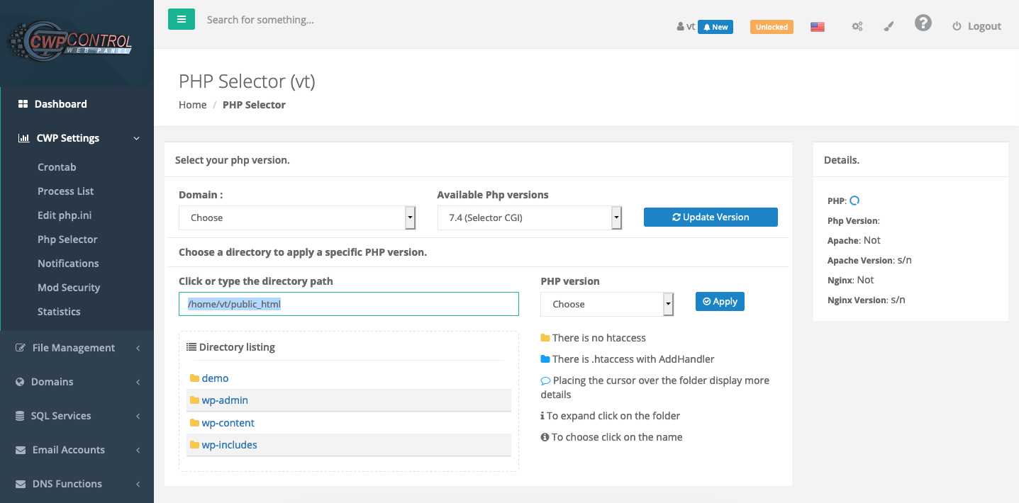 PHP Selector